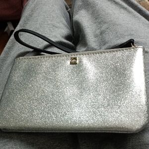 Kate Spade Silver Wristlet Clutch